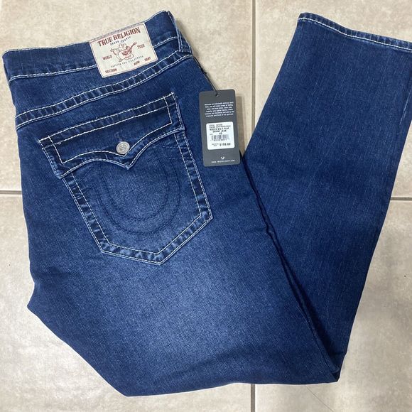 True Religion Other - $199 NEW True Religion Rocco Men's 40x32 Relaxed Skinny Big T Jeans Roper Wash